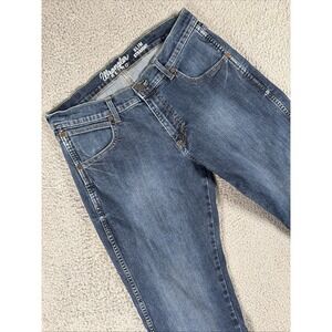 Wrangler Retro Jeans Mens 30x30 (32x30) Blue Slim Straight Denim Distressed